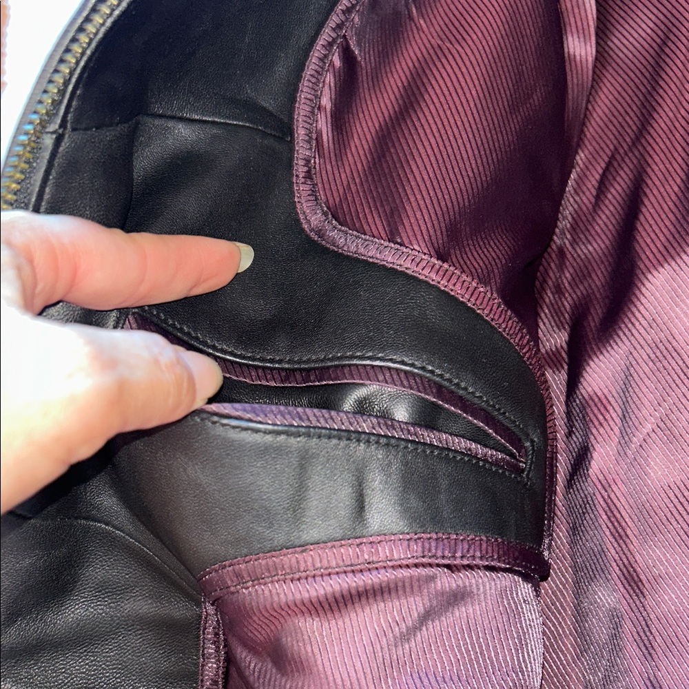 Alfani Women's Elegant Black Leather Jacket - Picture 11 of 14